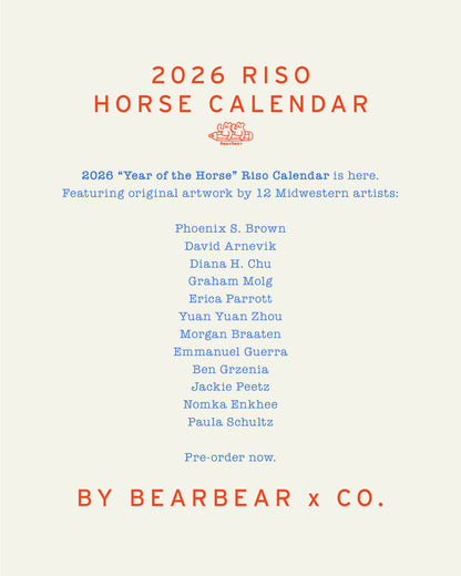 2026 Year of the Horse Riso Calendar