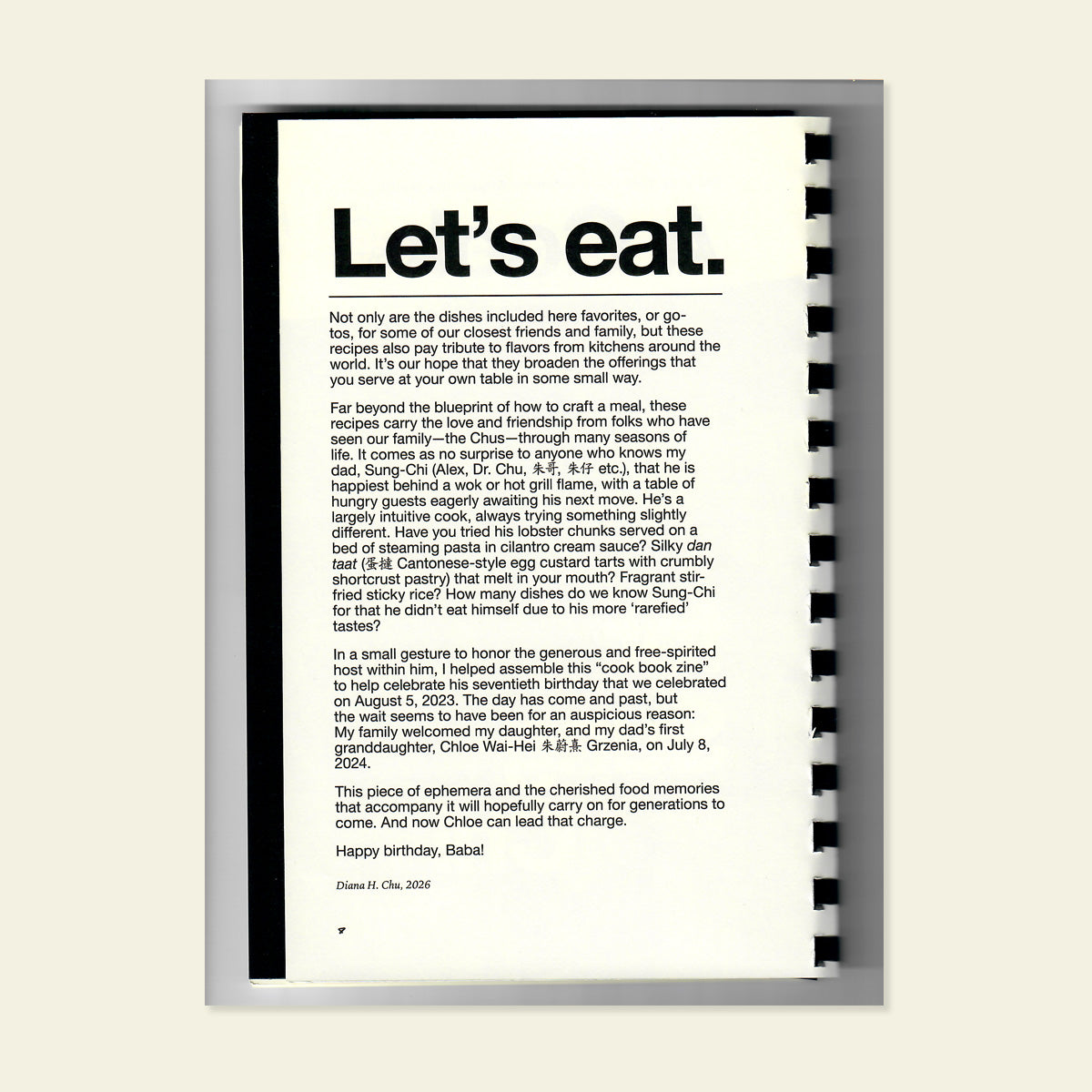 A Cookbook for Sung-chi
