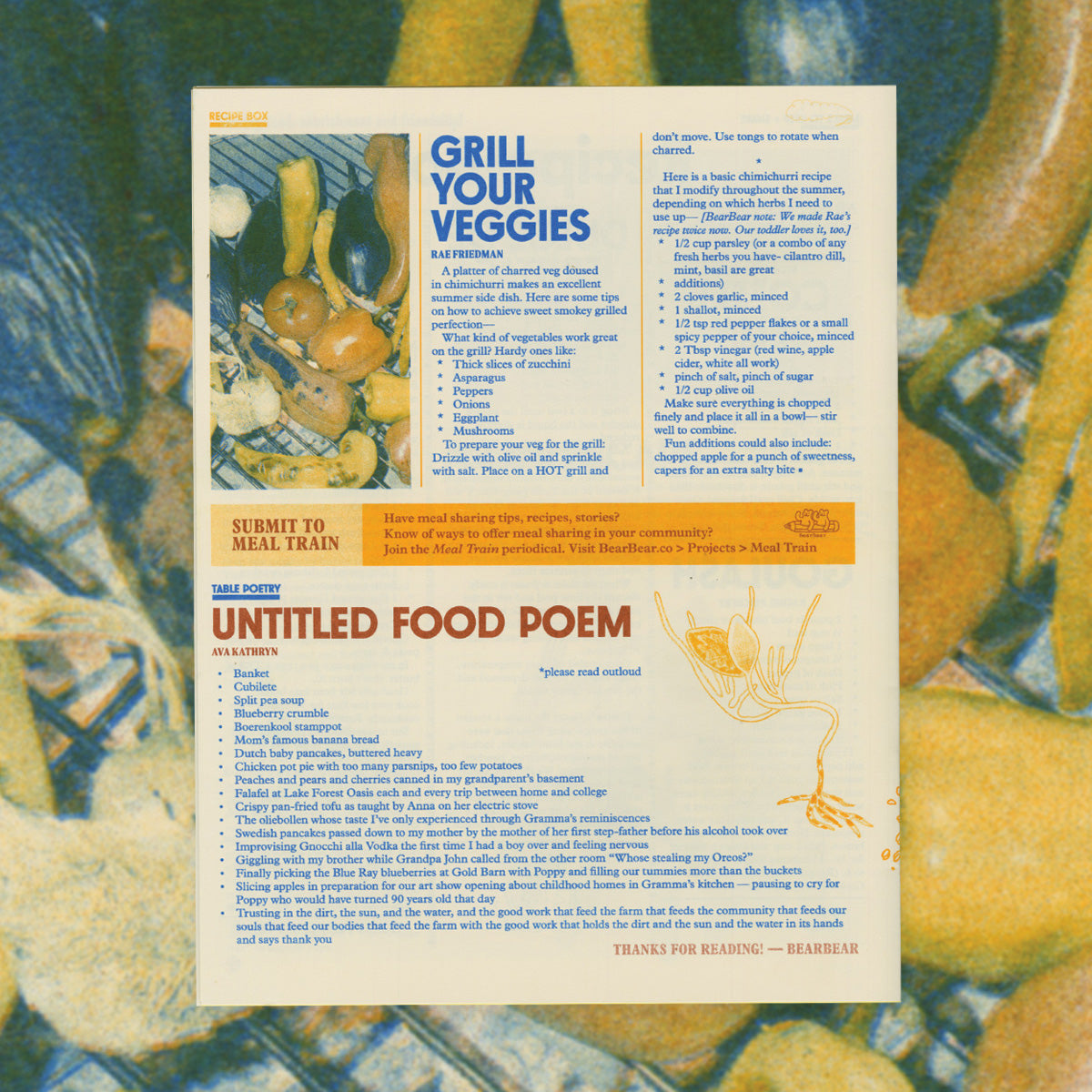 Meal Train: Issue #1