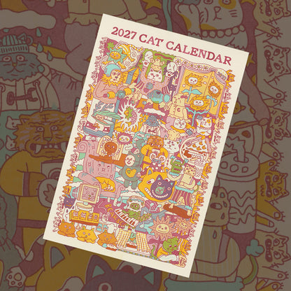 2027 Risograph Cat Calendar