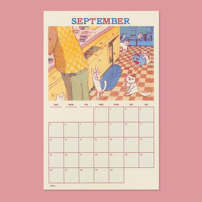 2027 Risograph Cat Calendar