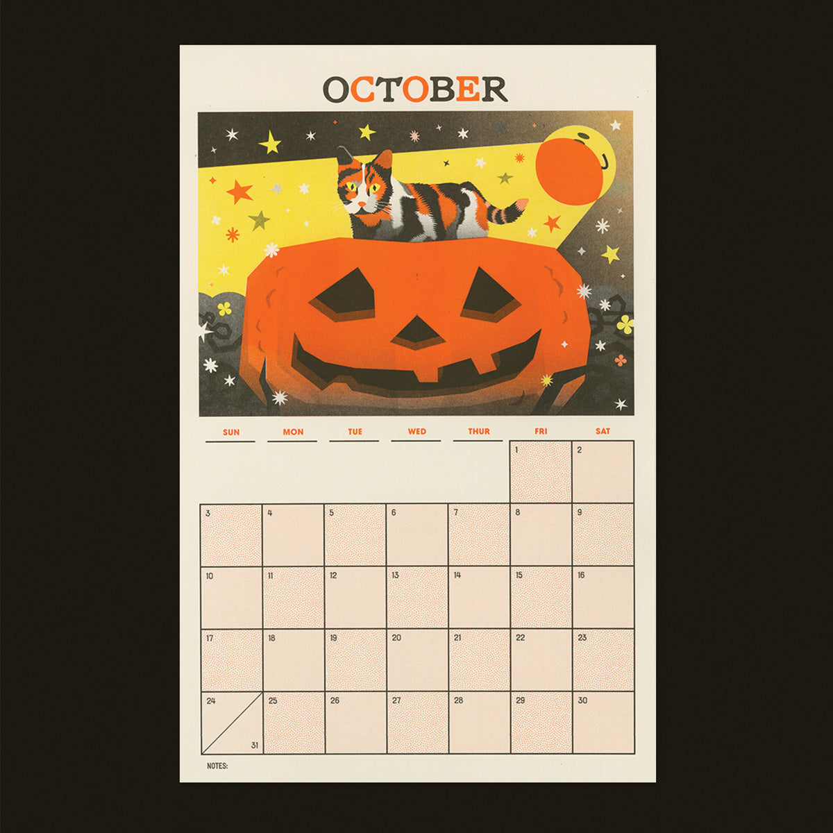 2027 Risograph Cat Calendar