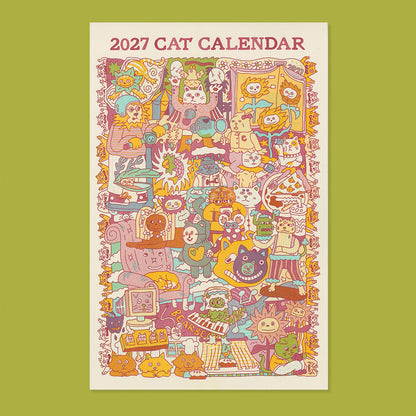 2027 Risograph Cat Calendar